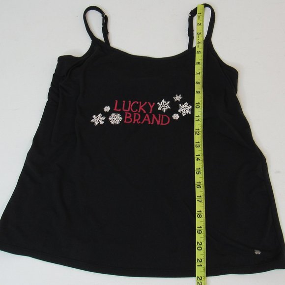 Lucky Brand Women's Graphic Snowflake Strappy Camisole Tank Top Size L - Picture 7 of 8